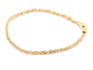 Smycken, Armband 18K 4,1g tvåfärgat längd: 17,5cm bredd: 2mm karbinhake, i auktion: Pant – Tisdag 29 mars 2022