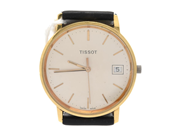 Parti, Tissot 18K 32mm quartz går ej graverad med läderamband, i auktion: Pant – Tisdag 29 mars 2022