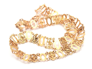 Smycken, Collier 18K 20g längd: 38,5cm bredd: 11mm kistlås, i auktion: Pant – Tisdag 29 mars 2022