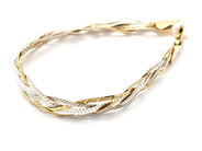 Smycken, Armband S925 tvåfärgat 7,8g längd: 19cm bredd: ca10mm , i auktion: Pant – Tisdag 29 mars 2022