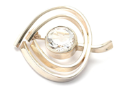 Smycken, Brosch S830 14,3g med sten, höjd: 43mm bredd: 35mm, i auktion: Pant – Tisdag 29 mars 2022