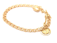 Parti - Armband Bismarck 18K 15,2g längd: 19,5cm bredd: 6mm, med två berlocker - View 1