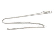 Smycken - Kedja 18K 2,1g 40cm Pansar vitguld  - View 1