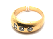 Smycken, Ring 18K 11,5g Ø19½ med diamanter, 1xca 0,19ct, i auktion: Pant – Tisdag 30 augusti 2022