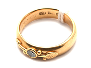 Parti, Ring 18K 4,7g Ø16¼, med diamant 1xca 0,10ct, i auktion: Pant – Tisdag 30 augusti 2022