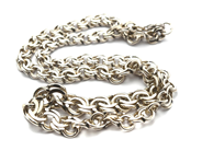 Smycken, Collier Bismarck doserad S925 34,9g längd: 45cm, bredd: 6-9mm, i auktion: Pant – Tisdag 30 augusti 2022