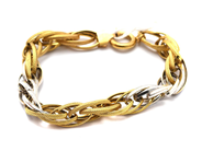 Parti, Armband 18K tvåfärgad 7,7g, längd 19,5 cm, i auktion: Pant – Tisdag 30 augusti 2022