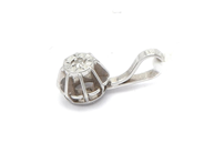 Smycken, Hänge 18K vitguld 0,5g höjd: 11mm bredd: 5mm med diamant 1xca0,01ct, i auktion: Pant – Tisdag 30 augusti 2022