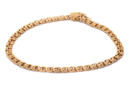 Smycken, Armband Bismarck 18K 13,2g längd: 21,5cm bredd:  4,5mm, i auktion: Pant – Tisdag 30 augusti 2022