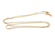 Smycken, Kedja S-länk 14K 3,6g längd: 46,7cm bredd: 1,5mm, i auktion: Pant – Tisdag 30 augusti 2022