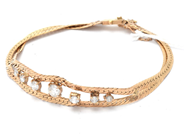Parti, Armband 14K 8,2g längd: 19,2cm bredd: 7-11mm med stenar och säkerhetskedja, i auktion: Pant – Tisdag 30 augusti 2022