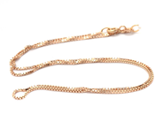 Smycken, Kedja Venezia 18K 2,9g längd: 38,5cm bredd: 1mm, i auktion: Pant – Tisdag 30 augusti 2022