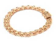 Smycken, Armband X-länk med stav 18K 16,2g längd: 18,5cm bredd: 7mm, i auktion: Pant – Tisdag 30 augusti 2022