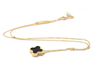 Smycken - Collier 18K 2,5g längd: 43-45cm bredd: 1-12mm med svart integrerat hänge - View 1