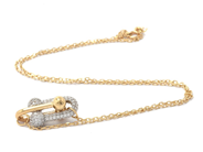Parti, Collier 18K 5,4g längd: 40-43cm bredd: 1-11mm med stenar, saknar en sten, i auktion: Pant – Tisdag 30 augusti 2022