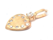 Smycken, Hänge 18K Hjärta 2,3g höjd: 23mm bredd: 13mm med diamanter 1xca0,17ct 10xca0,01ct , i auktion: Pant – Tisdag 30 augusti 2022
