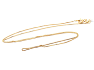 Smycken, Kedja Venezia 18K 1,7g längd: 42,9cm bredd: 0,5mm, i auktion: Pant – Tisdag 30 augusti 2022