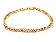 Smycken, Armband 18K 4,2g längd: 17,5cm bredd: 5mm, i auktion: Pant – Tisdag 30 augusti 2022