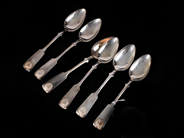 Silver, Teskedar 6st  S830 46,2g, i auktion: Pant – Tisdag 30 augusti 2022