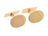 Smycken - MANSCHETTKNAPPAR, 18K guld oval ca 19 x 13 mm - View 1