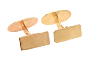 Smycken - MANSCHETTKNAPPAR, 18K guld oval ca 19 x 13 mm - View 2