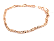 Smycken, Armband Singapore 14K 2,7g 18cm bredd: 3mm, i auktion: Pant – Tisdag 20 september 2022