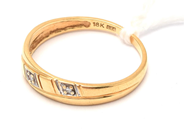 Smycken, Ring 18K 1,7g Ø17 med diamanter 3xca0,01ct, i auktion: Pant – Tisdag 20 september 2022