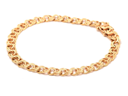 Smycken, Armband Bismarck 18K 13,6g 19,5cm bredd: 6mm, i auktion: Pant – Tisdag 20 september 2022