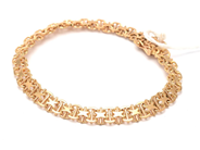 Smycken, Armband X-länk med stav 18K 15,9g längd: 18,7cm bredd: 7mm , i auktion: Pant – Tisdag 18 oktober 2022