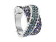 Smycken - RING,18K vitguld, 100 briljantslipade diamanter ca 0,93 ctv - View 1