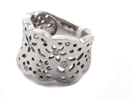 Smycken - Ring vitguld 14K 8,9g Ø17¼ med diamanter 11xca0,01-0,02ct - View 2