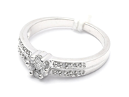 Smycken, Ring vitguld 18K 4g Ø16¾ med diamanter 20xca0,005ct 7xca0,025ct , i auktion: Pant – Tisdag 7 mars 2023