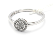 Smycken, Ring vitguld 18K 2,2g Ø18½ med diamanter 26xca0,005ct , i auktion: Pant – Tisdag 7 mars 2023
