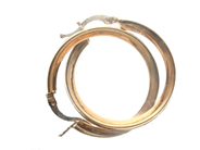 Parti - Örhängen ett par 18K 6,0g Ø25mm med vita stenar - View 1