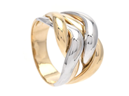 Smycken - RING, 18K guld/vitguld - View 1