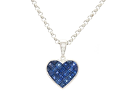 Smycken - HÄNGE MED KEDJA, 18K vitguld - View 1