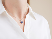 Smycken - HÄNGE MED KEDJA, 18K vitguld - View 3