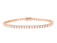 Smycken - TENNISARMBAND, 18K roséguld - View 1