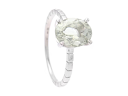 Smycken - RING, 18K vitguld prasiolit 1,78 ct - View 1