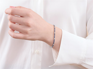 Smycken - TENNISARMBAND, 18K vitguld - View 3