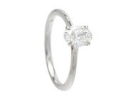 Smycken - ENSTENSRING, platina - View 1