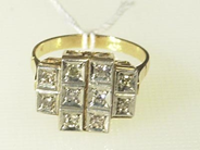 Smycken, RING, 18K guld & platina, i auktion: Klassiska – Lördag 24 april 2004