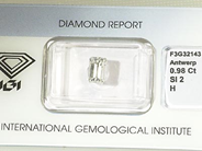 Ädelstenar, DIAMANT, 0,98 ct, i auktion: Klassiska – Lördag 24 april 2004