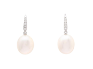 Smycken - PÄRLÖRHÄNGEN, 18K vitguld - View 1