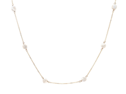 Smycken - COLLIER, 18K guld med 7 st Keshi pärlor ca 6 x 4,5 mm - View 1