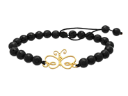 Smycken, ARMBAND, kulor av svart sten samt fjäril i 18K guld, i auktion: Allmänna – Tisdag 16 september