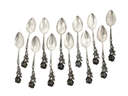 Silver, KAFFESKEDAR, silver, i auktion: Allmänna – Tisdag 16 september