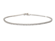 Smycken, TENNISARMBAND, 18K vitguld, i auktion: Klassiska – Lördag 30 augusti