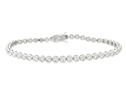 Smycken - TENNISARMBAND, 18K vitguld - View 1