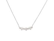 Smycken, COLLIER, 18K vitguld. 7 briljantslipade diamanter ca 0,12 ctv, i auktion: Lilla Smycken – Tisdag 23 september